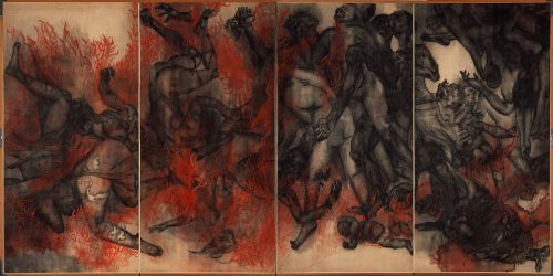  Iri und Toshi Maruki:  »Fire (Panel II)« aus der Serie »Hiroshima Panels«| 1950–82 | © Maruki Gallery For The Hiroshima Panels Foundation